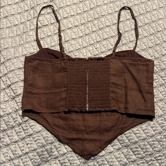 Reformation Sanda Top Chocolate Brown Size 4 - Picture 5 of 8